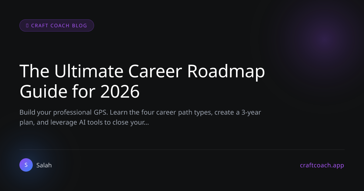 The Ultimate Career Roadmap Guide for 2026 | Craft Coach